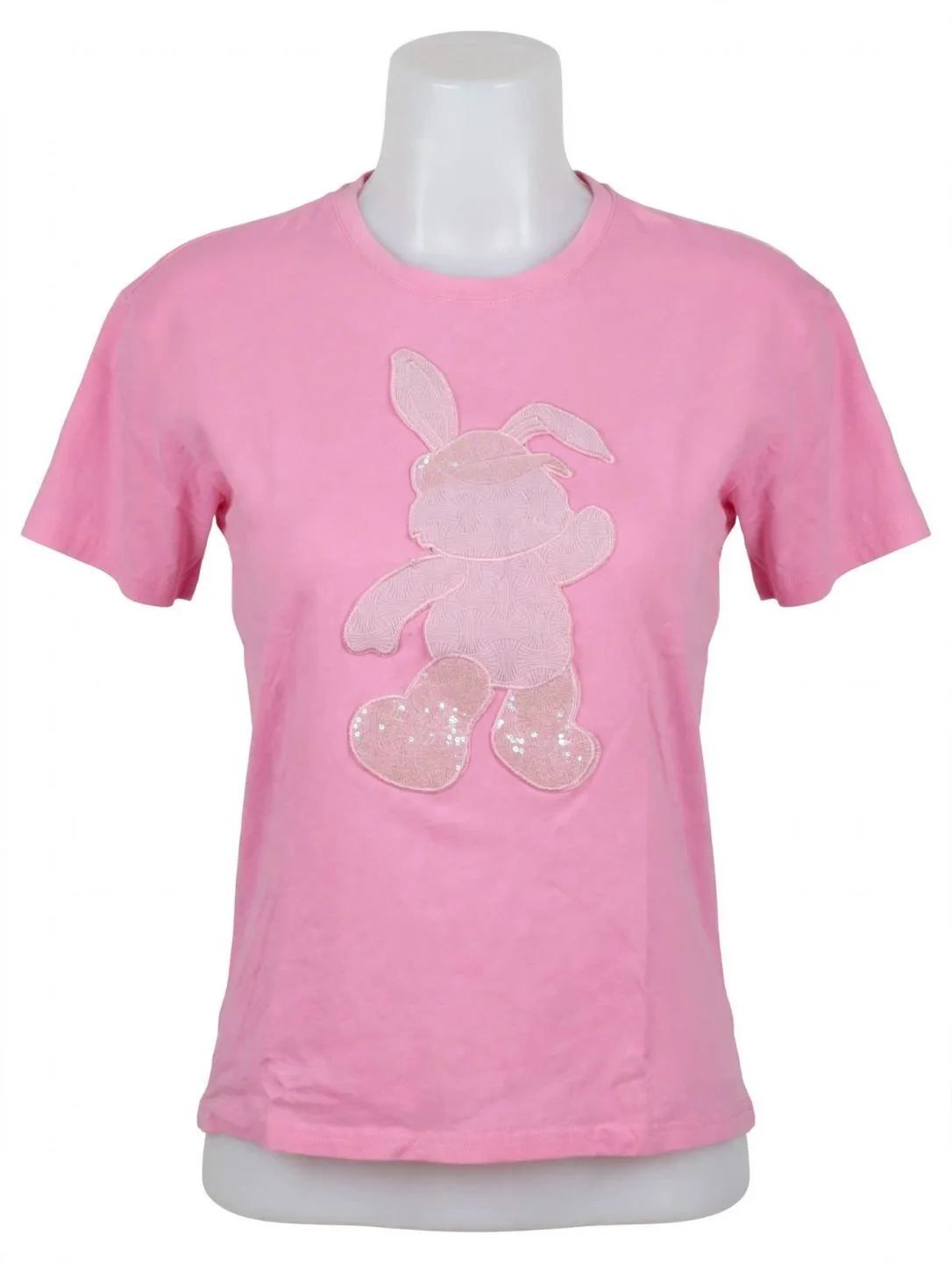 T-shirt rose à motif de lapin